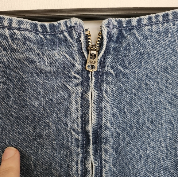 Abercrombie & Fitch Denim Mini Dress Size L - Picture 5 of 6
